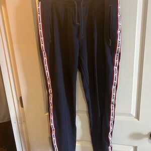 Tommy Hilfiger Navy Joggers with Logo Stripe